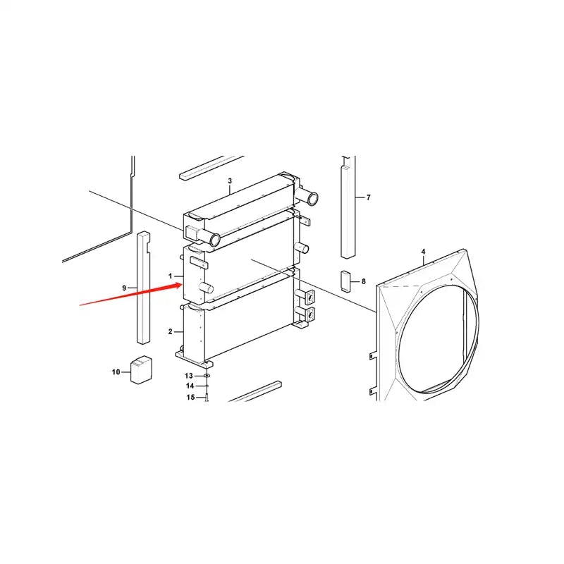 Engine Water Radiator Core 14548409 14573686 for Volvo Excavator EC210C