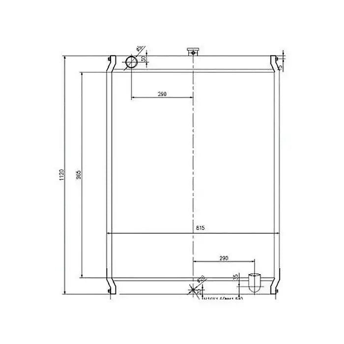 Water Tank Engine Radiator 4377396 for Hitachi Excavator EX450H-5 EX400-3 EX400-5 EX450H-3