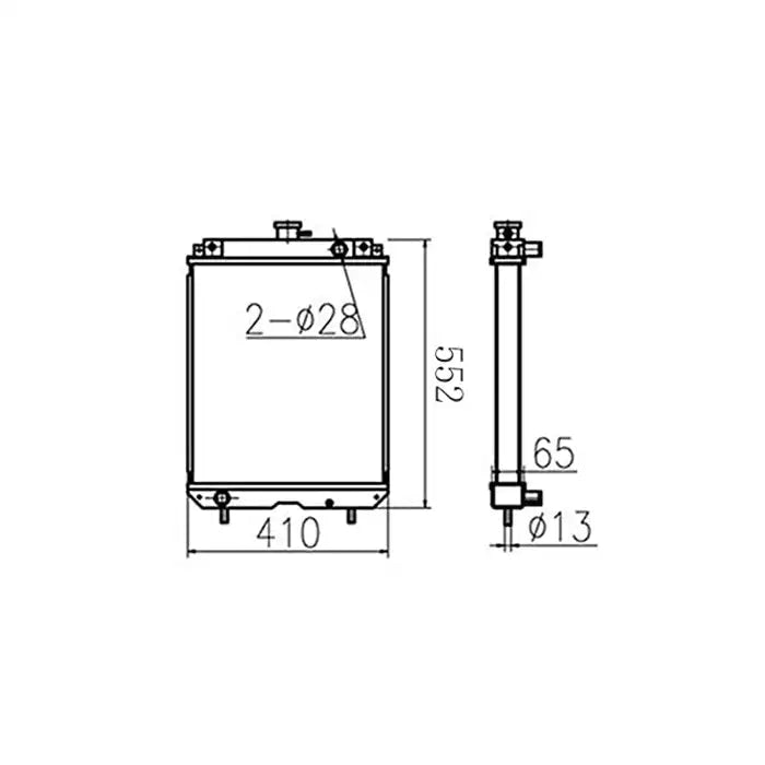 Water Tank Engine Radiator 60512026000 for Caterpillar CAT Excavator MM45B