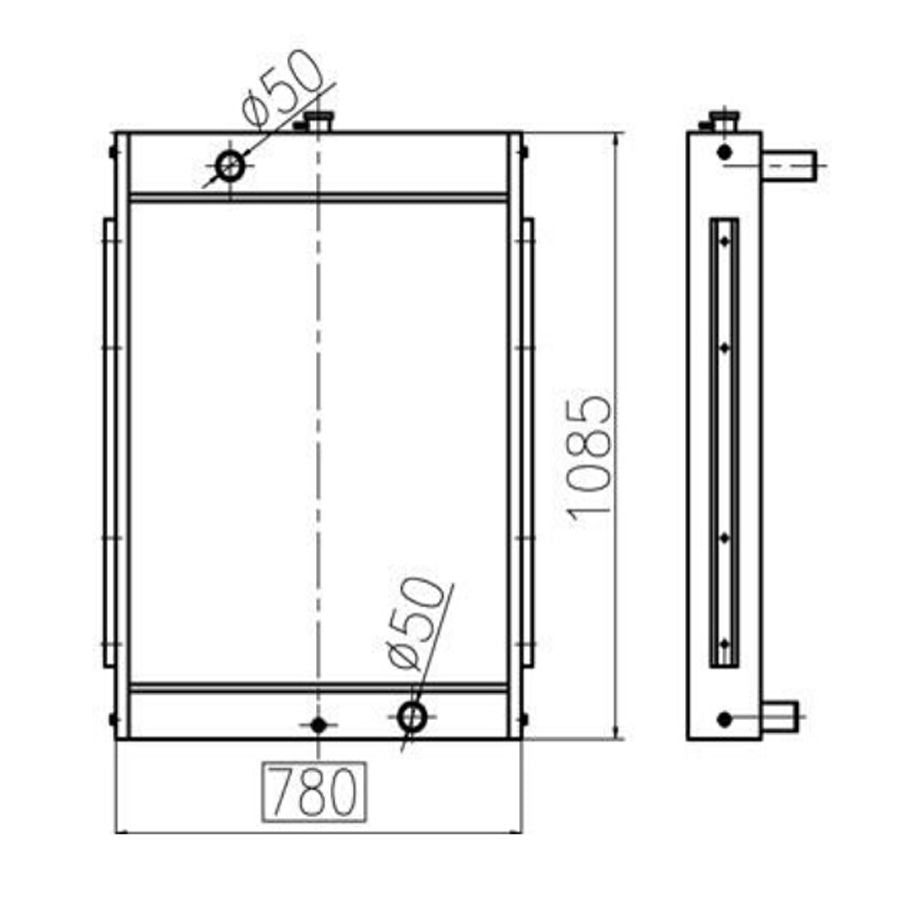 Water Tank Engine Radiator ASSY for Doosan Excavator DH210W-7
