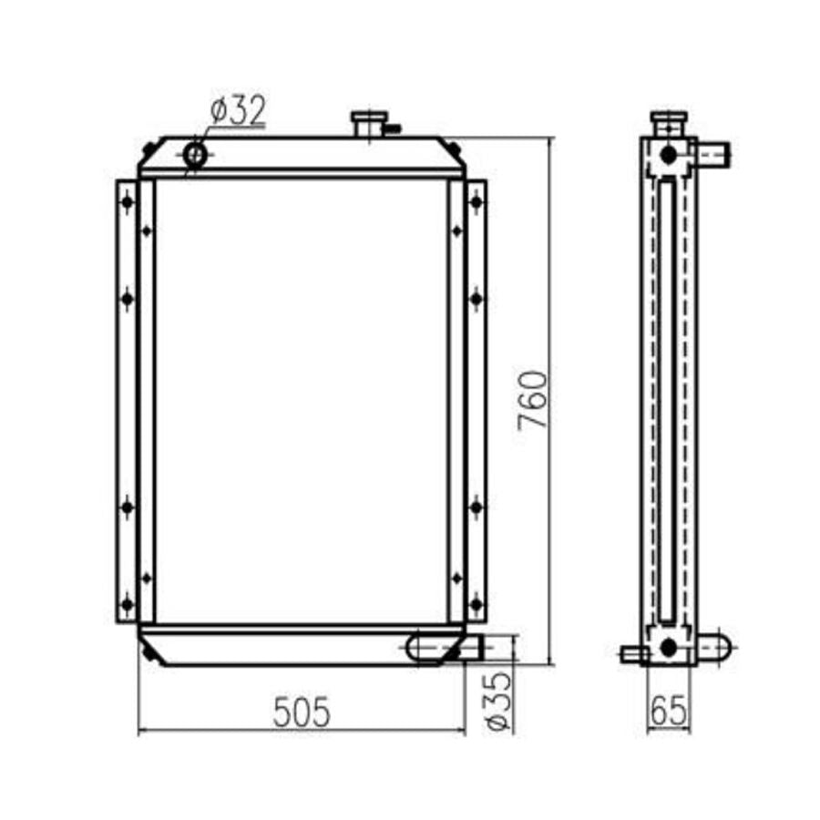 Water Tank Engine Radiator ASSY for Doosan Excavator DH80GOLD