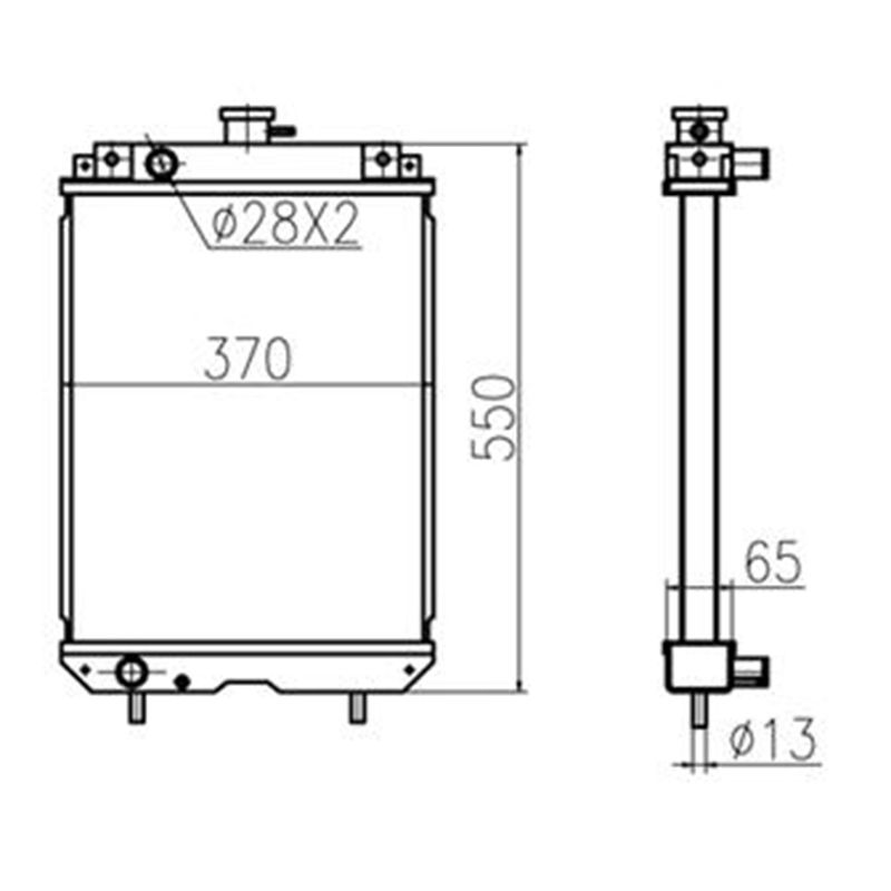 Water Tank Engine Radiator 4429663 for Hitachi ZAX30UR Excavator