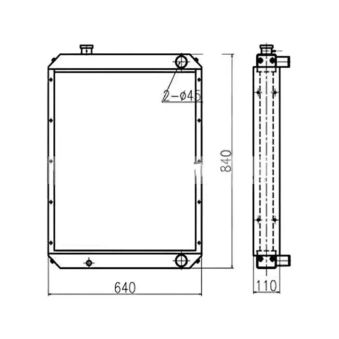 Water tank Engine Radiator Core ASS'Y 203-03-56120 203-03-56360 for KOMATSU PC100-5 PC120-5 Engine 4D95L