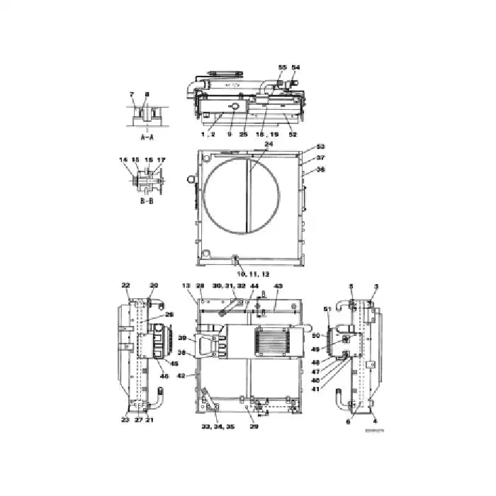 Water Tank Engine Radiator Core ASSY LN001870 LN002920 for Case Excavator CX240B CX240BLR