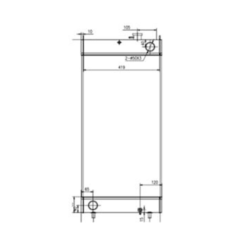 Water Tank Engine Radiator for Doosan Excavator DX170W-5