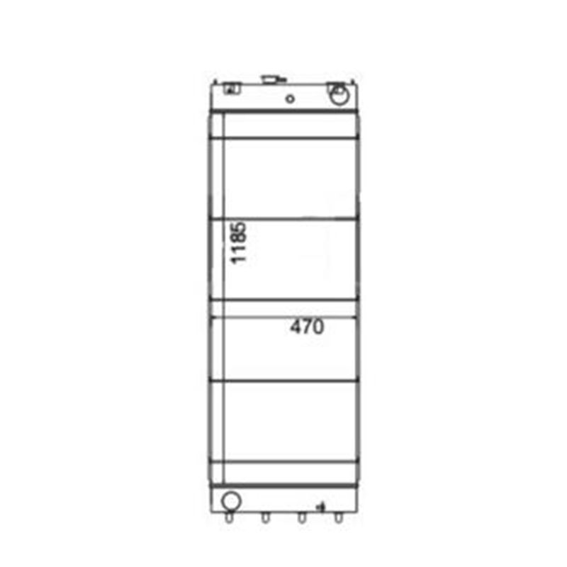 Water Tank Engine Radiator for Komatsu Excavator PC550-7