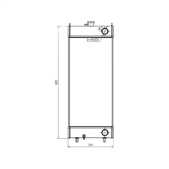 Water Tank Engine Radiator for Komatsu Wheel Loader WR12-5