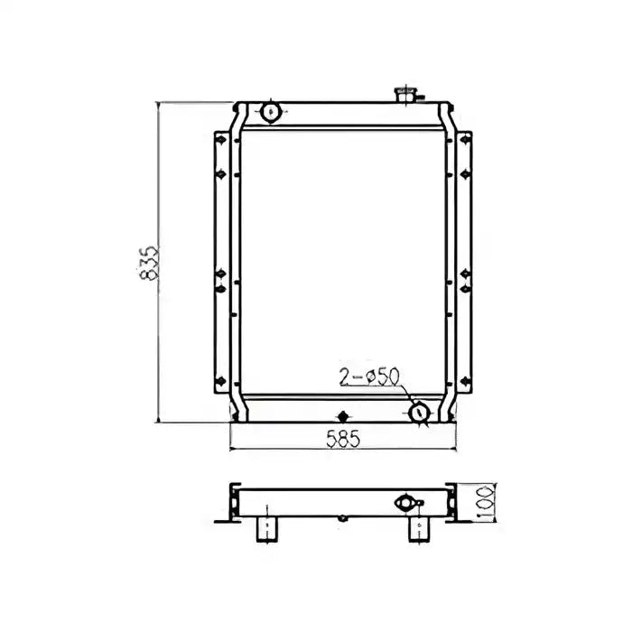 Water Tank Engine Radiator for Sumitomo SH100 SH120 Excavator