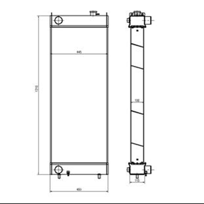 Water Tank Engine Radiator LN003410 for Sumitomo Excavator SH450-3 SH450-5 SH460HD-5