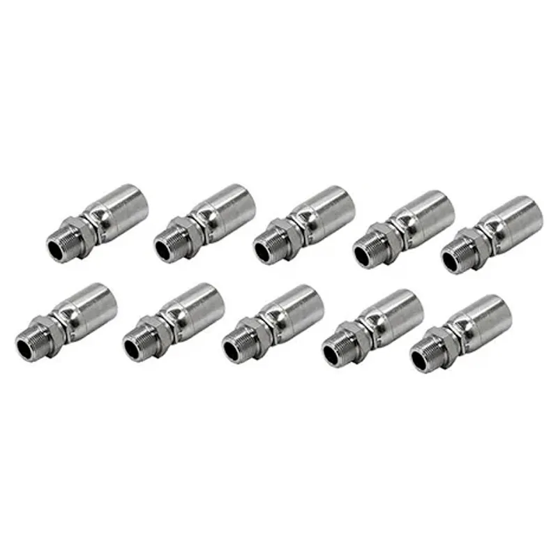 10 Pcs Hydraulic Hose Fitting With 3/8" NPT Male Swivel 06U-J06 for Parker 100R1 100R2 100R17