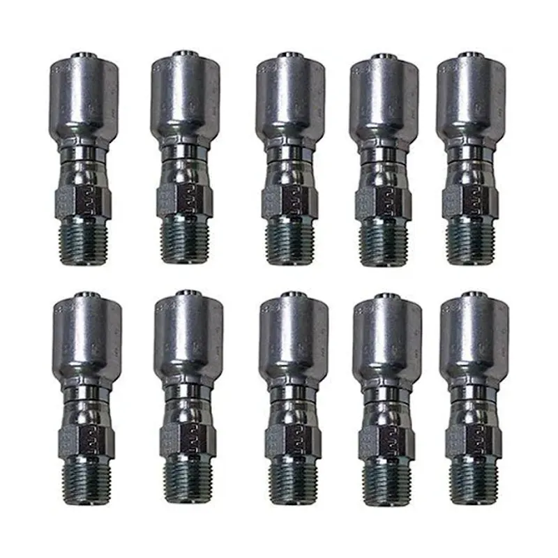 10PCS Hydraulic Hose Fitting With 1/4 Male Pipe Swivel 11343-4-4 for Parker