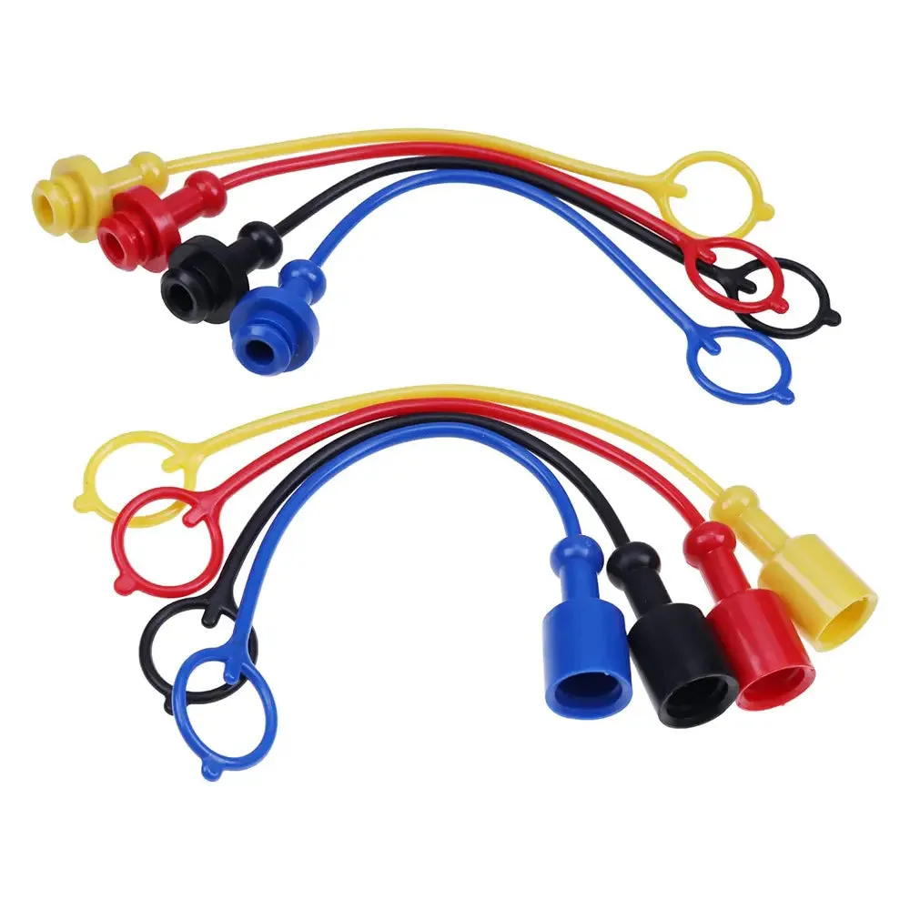 Switch 8 Pack Hydraulic Quick Coupler Dust Cap & Plug Set fits 1/4' ISO for John Deere 120R D120 D160 H120 H160 H165 X950R 54D 60D 1023E 1025R 1026R 2025R 2026R 2032R 2036R 2038R 2305 2320 2720 2520