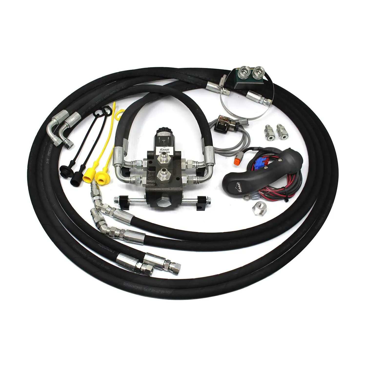 Hydraulic Electric Diverter Valve Kit for John Deere 1025E, 1026R, 1025R, 2025R, and 2026R Tractor Models with 120R H120 Loaders