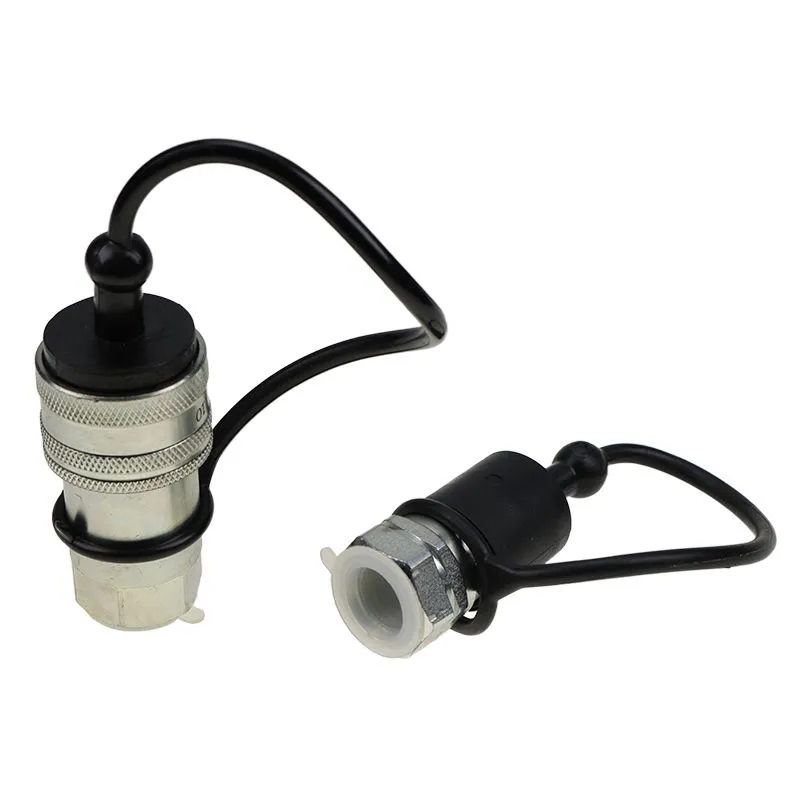 Hydraulic Quick Connect Coupler Poppet Valve Pioneer For Bobcat Caterpillar Kubota CASE JCB Thomas Gehl Volvo ASV 1/2 NPT Thread 1/2 Ag