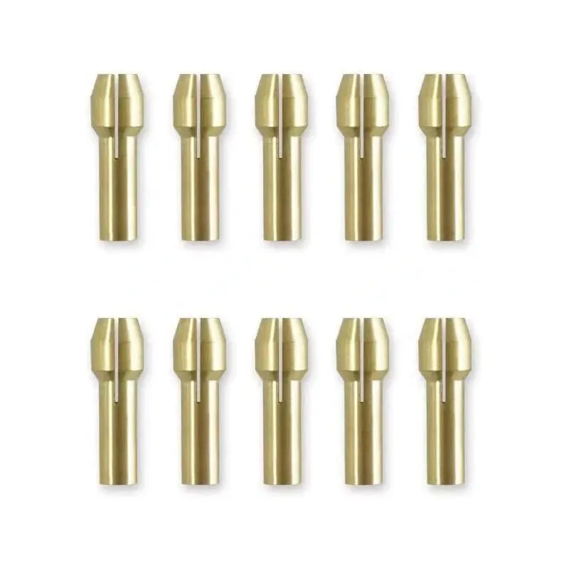 10 Pieces 1/8 In Brass Rotary Tool Collet 42-77-0400 for Milwaukee Cordless Grinding Machine 2460-20