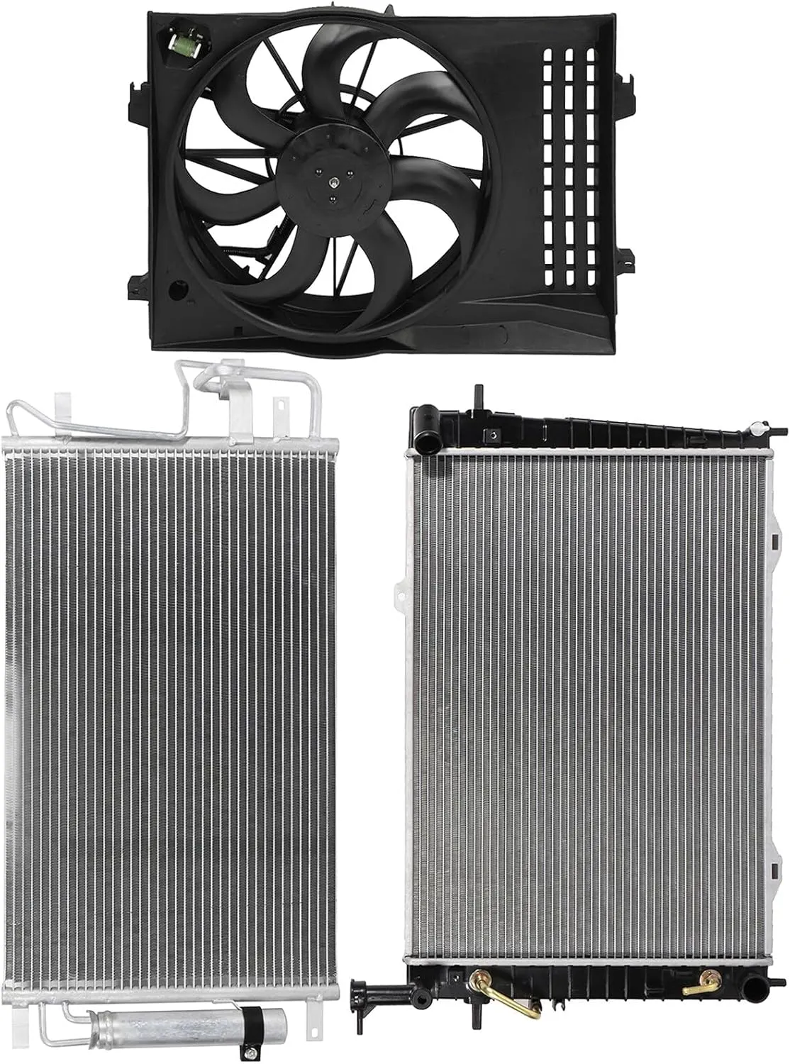 2005-2009 Hyundai Tucson 2.7L & 2005-2010 Kia Sportage 2.7L Radiator Cooling Fan Assembly (Replaces 3323, 2785, 620-786, 621050)