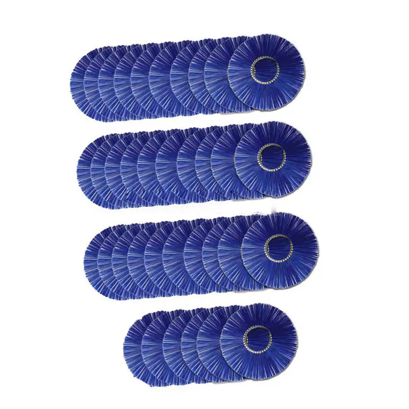 36 Pieces 6.4 x 21 3/8" Blue Standard Wavy Brush 7536151 for Bobcat 72" Sweeper