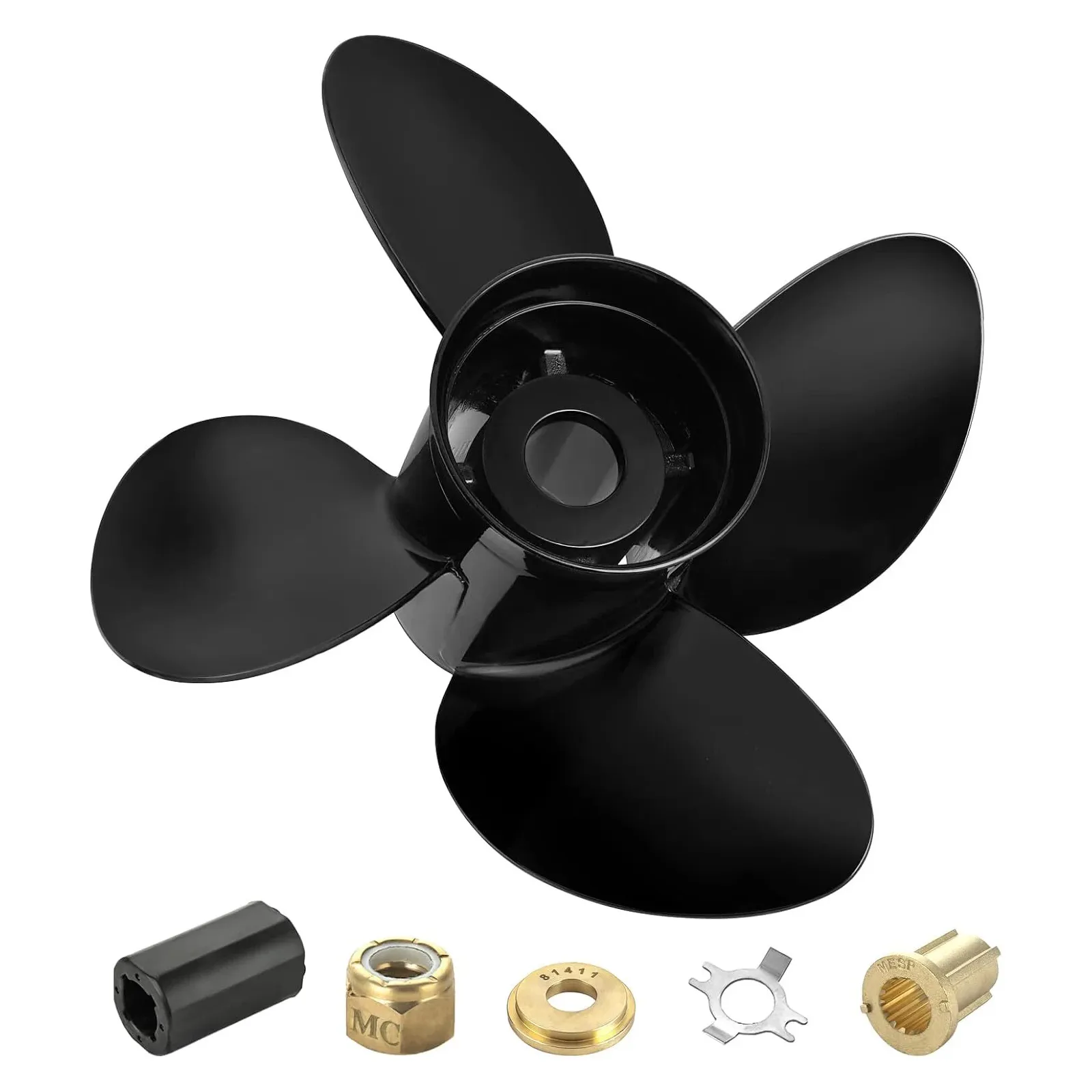 4 Blade Prop 13x17 Propeller 48-8M8026590 for Mercury Outboard 40-140HP Pontoon
