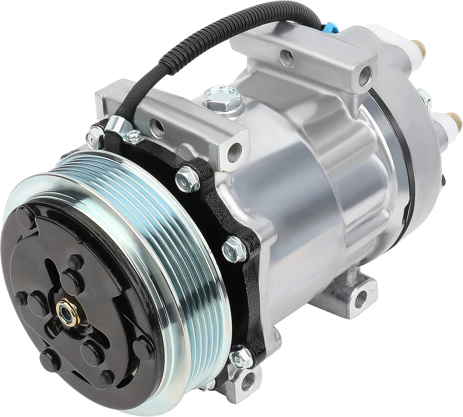 A/C Compressor with Clutch Fit for International 4200 4300 4400 4600 4700 4900 5000 7100 7400 7500 2002-2020 AC Compressor