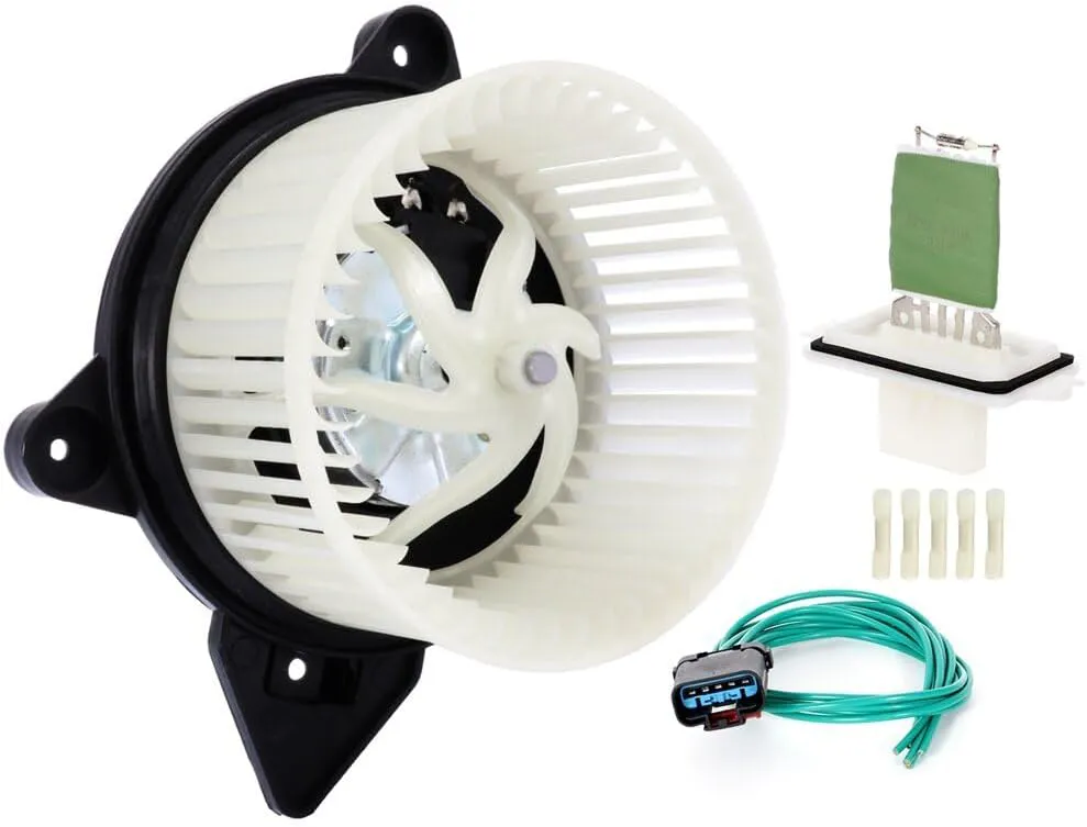 Heater Blower Motor & HVAC Resistor Module Compatible with 2007-2009 Chrysler Aspen, 2004-2009 Dodge Durango