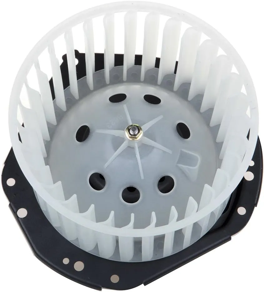 HVAC Plastic Heater Blower Motor with Fan Cage, Front, Compatible with 1980-1986 Chevrolet K5 Blazer, 1980-1985 GMC C1500 Suburban, 1980-1986 GMC K2500 Suburban