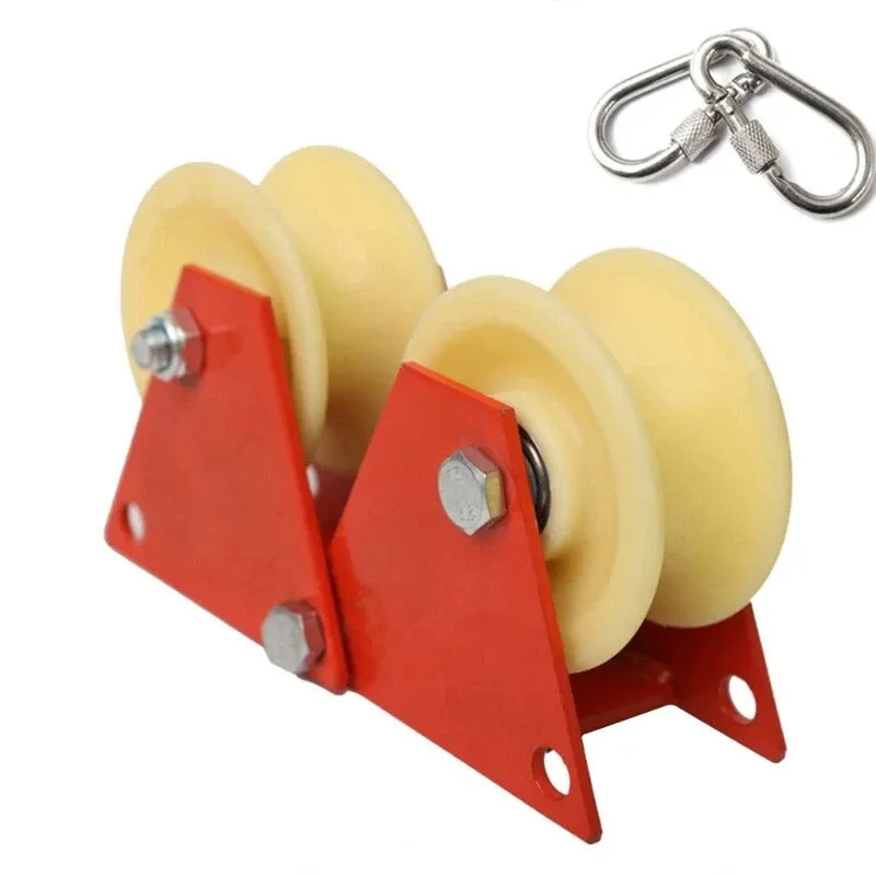 Labor-Saving Anti-Wear Wheel Cable Retract Protector Sling Safe Wall Corner Rope Pulley