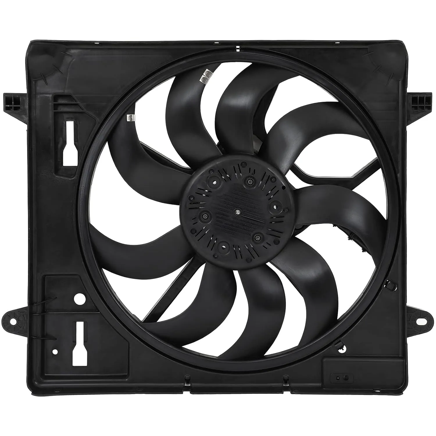 Radiator Cooling Fan Assembly Compatible with 2012-2017 for Jeep Wrangler,Replace 624080,6010277,76366,621-601,68143894AB,CF13078,68143894AA,68143894AB,621601,CH3115188