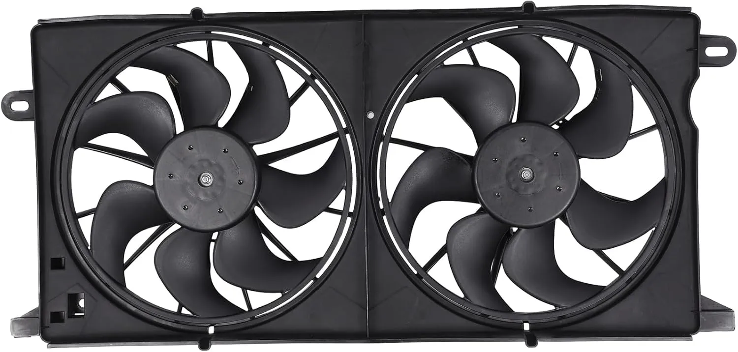 Radiator Cooling Fan Assembly Compatible with 2000-2005 Buick LeSabre 3.8L & Pontiac Bonneville 3.8L – Replaces AC Condenser Fan 620320, 620636, 620-636, 12463008, 12463009, 12463085