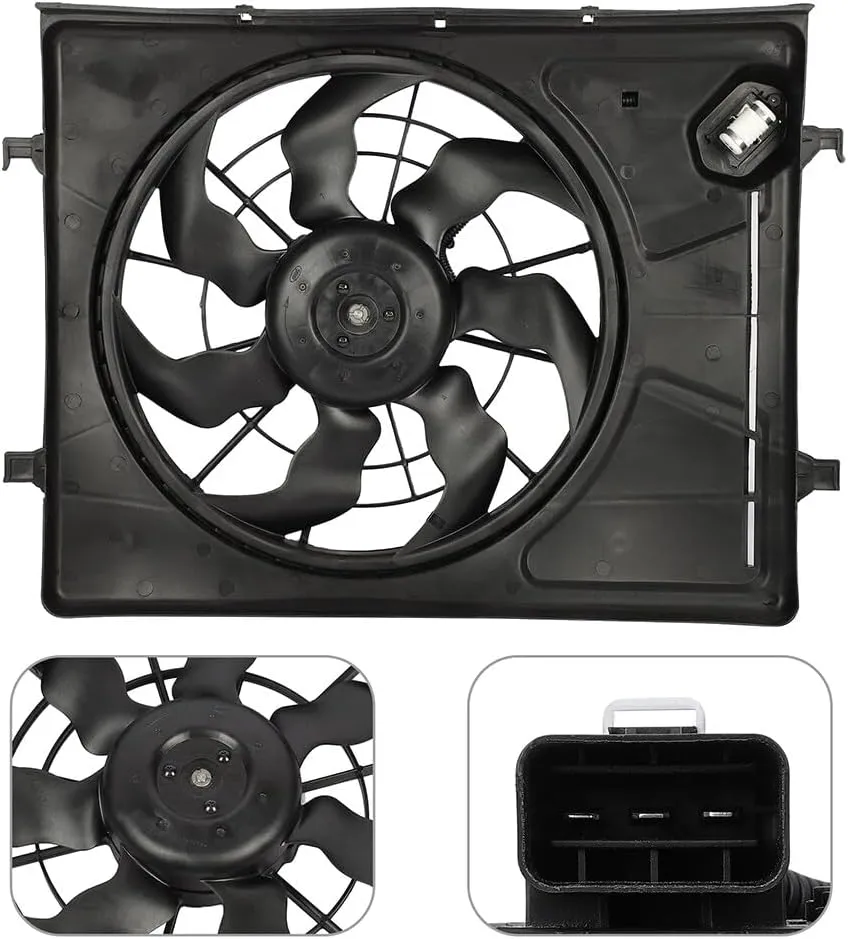 Radiator Fan Assembly Compatible with 2007-2010 Hyundai Elantra – 620-493, 621710, 674-50273