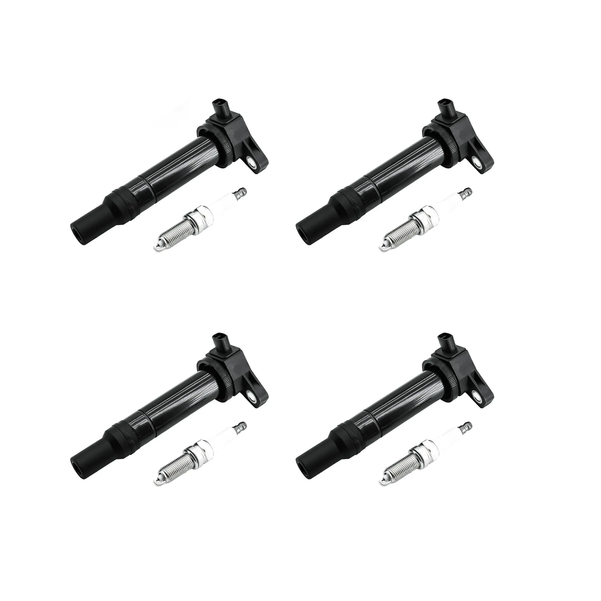 Set of 4 Ignition Coil Packs UF499 C1543 and Spark Plugs Fits for Dodge 2006–2010 Sedan Attitude with L4 1.4L/1.6L