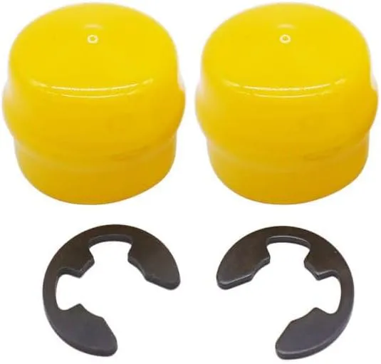 2 Packs Tractor Axle Cap & Snap Ring Kit R27434 M143338 Wheel Bearing Cap with E-Clip Ring For John Deere 102 105 115 125 145 D110 D120 D125 D130 E170 E180