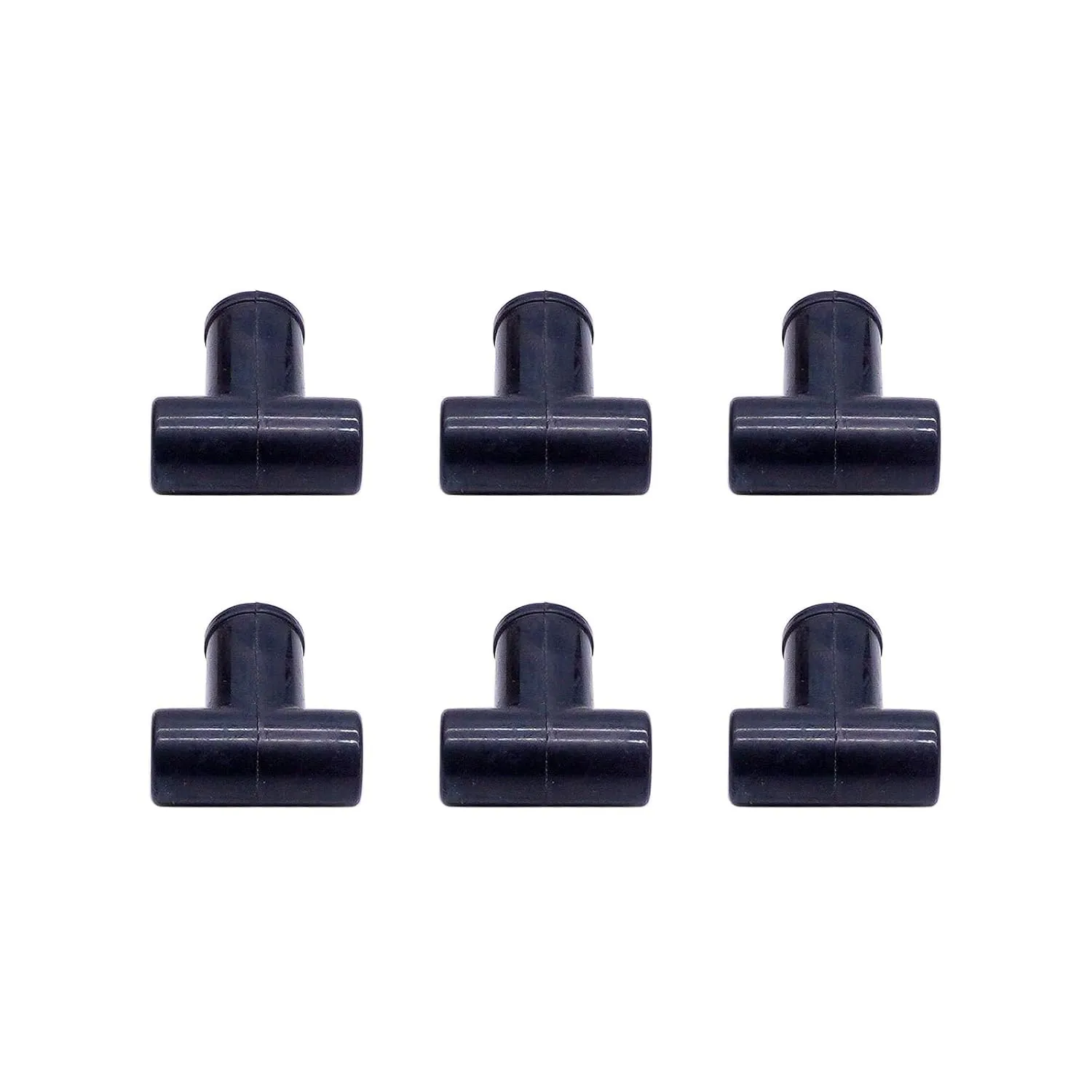 6-Pack Fuel Return Line T-Boots 1403-3711 T23425, 163670A for John Deere Tractors 1020, 2020, 2510, 4040, 4240, 4430, 4440, 4640, 4840, 8430, 8630 & Power Units 135, 152, 180, 202, 303