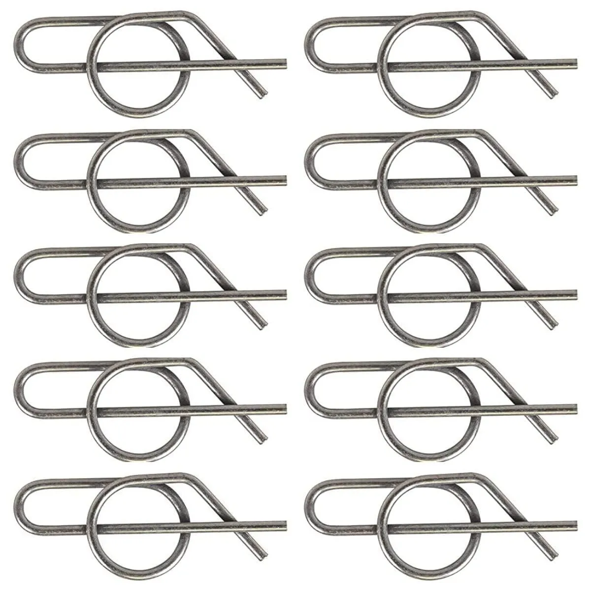 10 Pack Spring Locking Cotter Pin M154221 for John Deere Lawns and Gardens Tractors D100 G110 L100 LA100 X100 X350 Z665