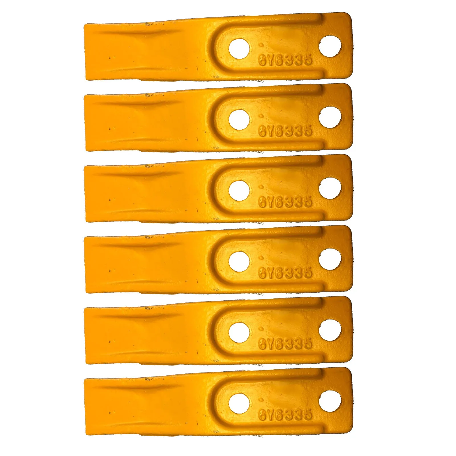 6 PCS Tooth-UNI 135-8203 6Y-6335 for Caterpillar CAT 414E 416B 416C 416D 416E 416F 420D 428E 428F 430D 430E 430F 432D